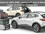 Volume de coffre 3008&nbsp;: comparatif avec la Renault Kadjar et choix du meilleur SUV